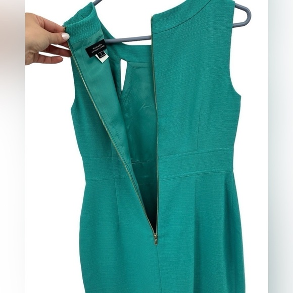 Tahari Sheath Dress Size 6 Turquoise Lined Interview Wedding Guest Business - Picture 6 of 7